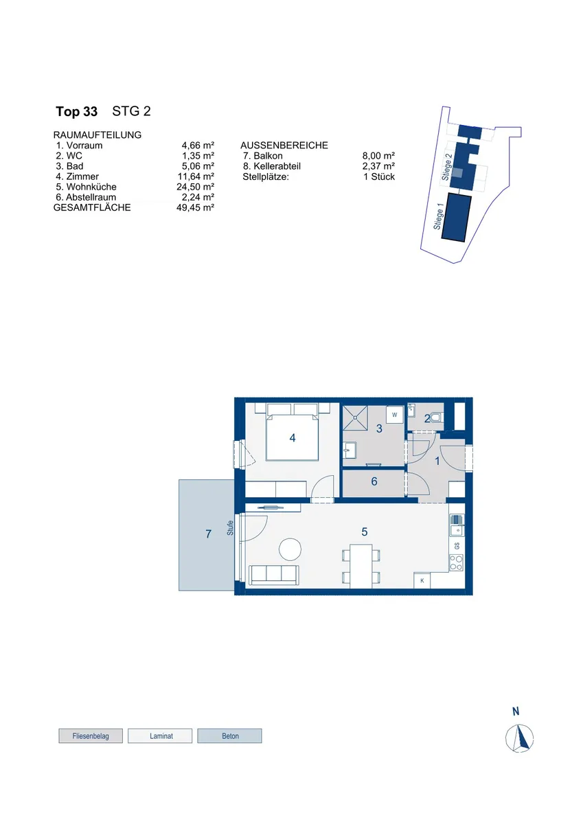 geförderte Wohnung mit Balkon | Kaufoption - Ansicht 2