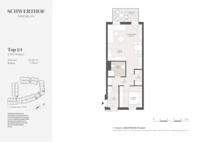 2-Zimmer-Wohnung mieten in Bruck an der Leitha – 59,3 m², € 1.000 – Bild 8 von 8