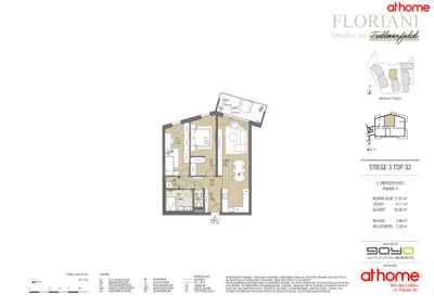 3-Zimmer-Wohnung mieten in Tulln – 75,91 m², € 1.399 – Bild 22 von 22