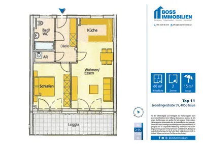 2-Zimmer-Wohnung kaufen in Linz Land – 60,32 m², € 224.000 – Bild 15 von 15