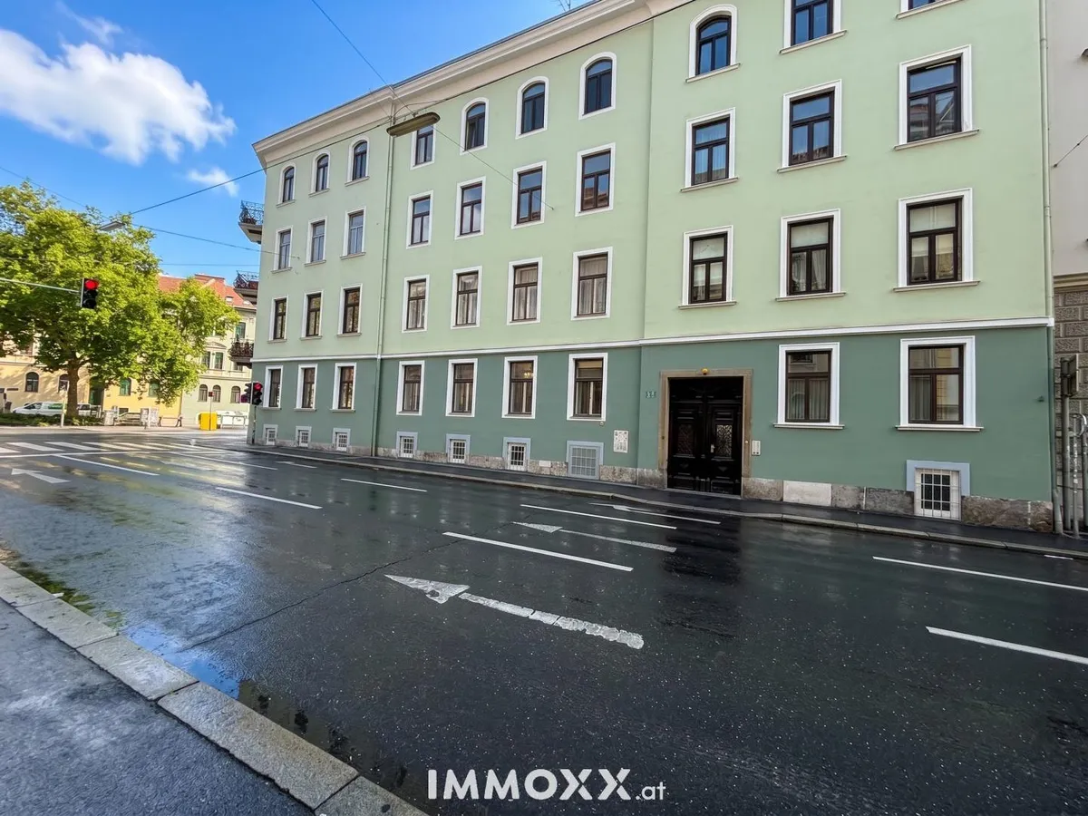 Ordination, Kanzlei, Studio: 227 m² Altbau-Gewerbefläche bei der HAK Grazbachgasse — zwei Ebenen, zwei getrennte Eingänge - Ansicht 2