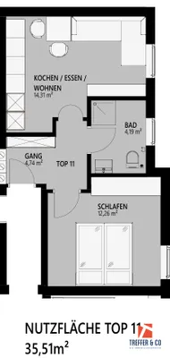2-Zimmer-Wohnung mieten in Kufstein – 35,51 m², € 810 – Bild 2 von 12