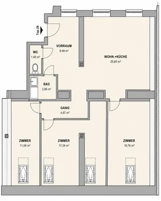 4-Zimmer-Wohnung kaufen in Wien – 89 m², € 499.000 – Bild 8 von 8