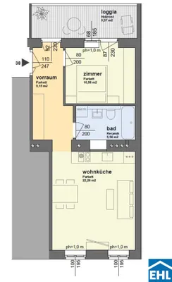 2-Zimmer-Wohnung kaufen in Wien – 47 m², € 250.000 – Bild 10 von 10