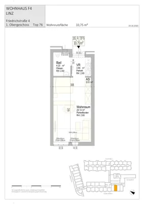 1-Zimmer-Wohnung mieten in Linz – 33,74 m², € 677 – Bild 6 von 21