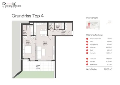 2-Zimmer-Wohnung kaufen in Salzburg-Umgebung – 63,63 m², € 430.000 – Bild 4 von 5