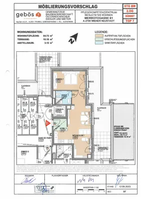 2-Zimmer-Wohnung mieten in Wiener Neustadt – 54,73 m², € 1.169 – Bild 15 von 16
