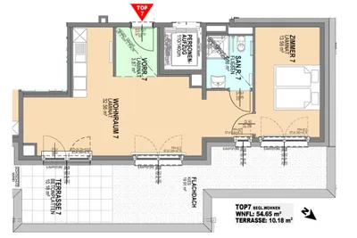 2-Zimmer-Wohnung mieten in Wiener Neustadt – 54,73 m², € 1.169 – Bild 10 von 16