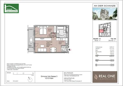 2-Zimmer-Wohnung mieten in Wien – 48,04 m², € 1.099 – Bild 18 von 18