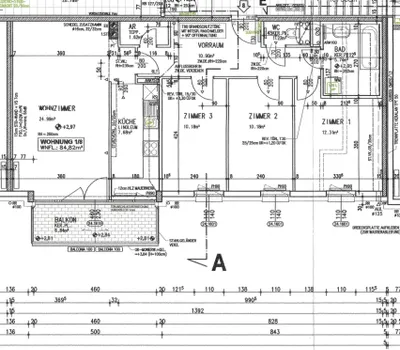 4-Zimmer-Wohnung mieten in Neunkirchen – 84,82 m², € 703 – Bild 2 von 4