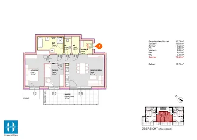 3-Zimmer-Wohnung kaufen in Grieskirchen – 73,5 m², € 316.050 – Bild 7 von 7