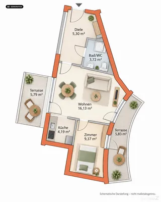 2-Zimmer-Wohnung kaufen in Graz – 43,65 m², € 194.000 – Bild 8 von 8