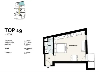 1-Zimmer-Wohnung kaufen in Wien – 40,37 m², € 289.000 – Bild 7 von 7