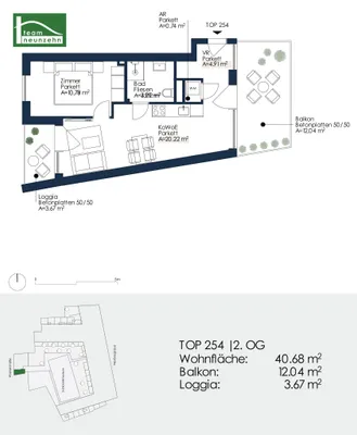 2-Zimmer-Wohnung mieten in Graz – 40,68 m², € 699 – Bild 21 von 21