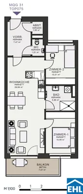 3-Zimmer-Wohnung mieten in Graz – 66,84 m², € 996 – Bild 18 von 18