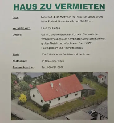 5-Zimmer-Haus mieten in Ried im Innkreis – 100 m², € 1.000 – Bild 1 von 14