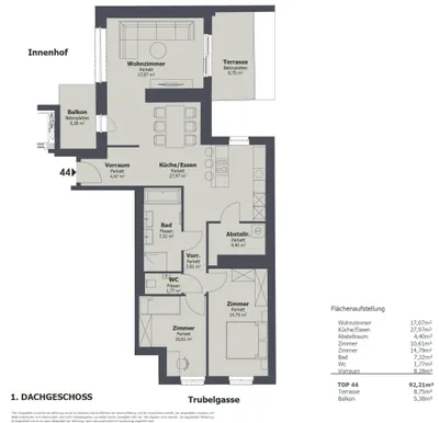 3-Zimmer-Wohnung kaufen in Wien – 92,01 m², € 950.000 – Bild 11 von 26