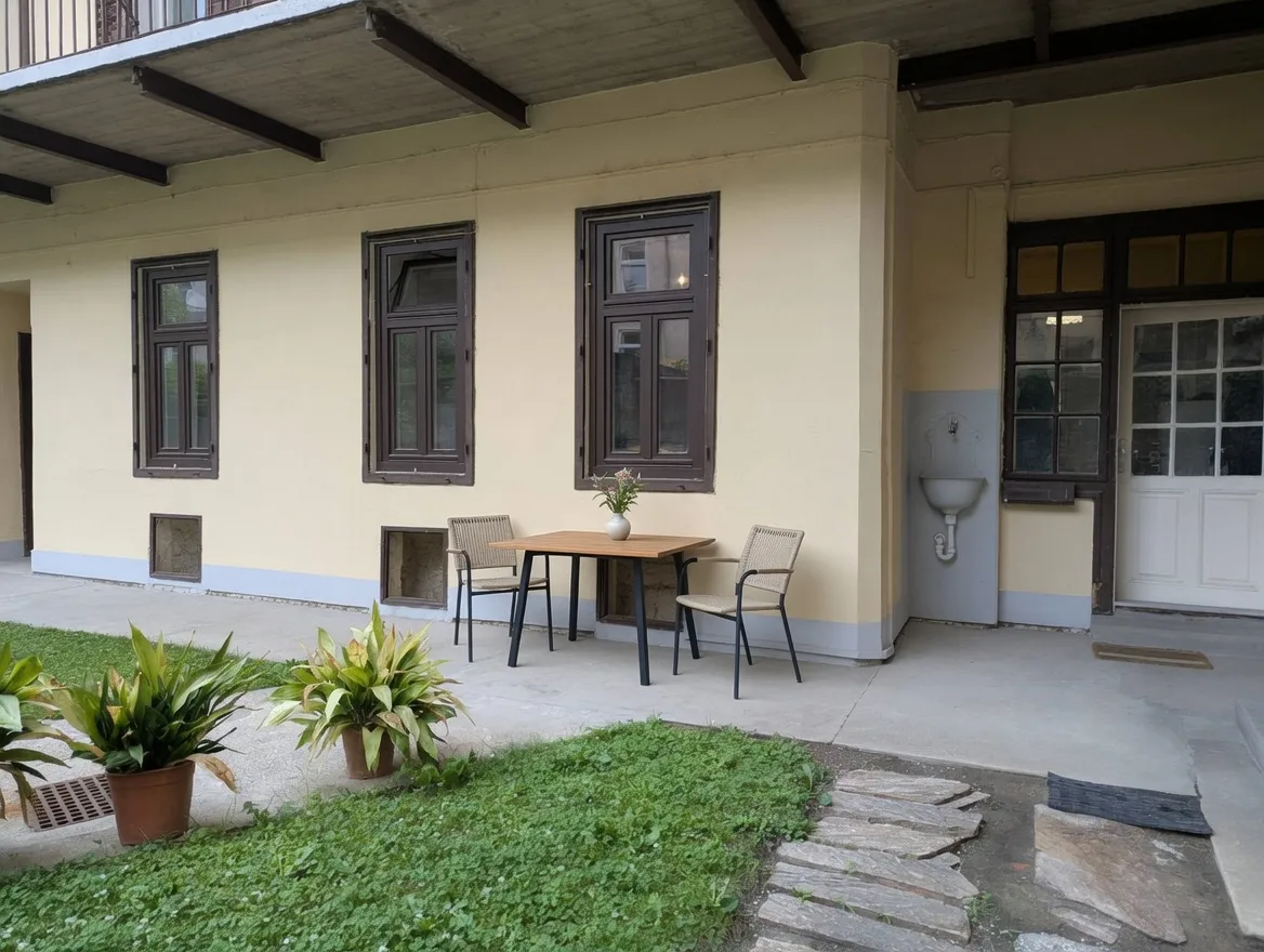 Ruhelage im Innenhof - Terrassennutzung - Altbauwohnung Nähe Technische Universität - Ansicht 2