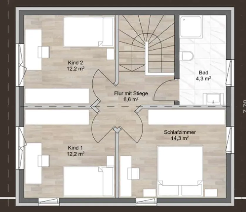 Kaufen statt Mieten / Stockhaus schlüsselfertig mit Fundamentplatte / Grundstück vorhanden - Ansicht 3