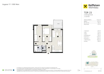 3-Zimmer-Wohnung kaufen in Wien – 53,13 m², € 509.000 – Bild 5 von 5