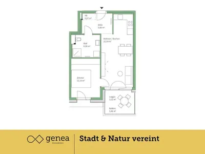 2-Zimmer-Wohnung kaufen in Graz – 47,48 m², € 249.000 – Bild 3 von 19