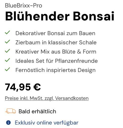 Bluebrixx Blhender Bonsai,  40,- (1220 Wien) - willhaben