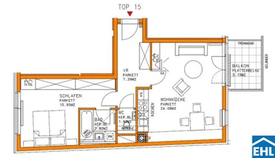 2-Zimmer-Wohnung mieten in Wien – 52,59 m², € 1.125 – Bild 8 von 8