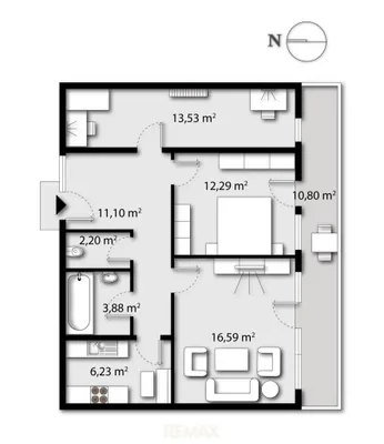 3-Zimmer-Wohnung kaufen in Innsbruck-Land – 65,82 m², € 245.000 – Bild 7 von 7