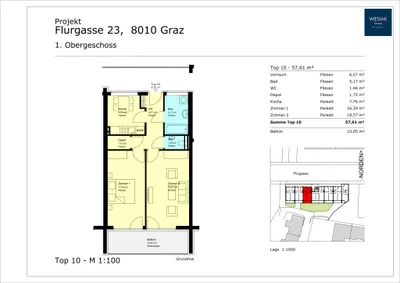 2-Zimmer-Wohnung mieten in Graz – 58 m², € 483 – Bild 16 von 16