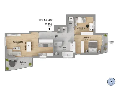 3-Zimmer-Wohnung kaufen in Wien – 86,13 m², € 749.900 – Bild 7 von 7