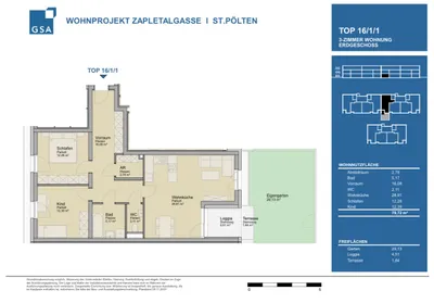 3-Zimmer-Wohnung mieten in Sankt Pölten – 80 m², € 999 – Bild 8 von 8