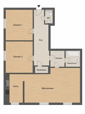 3-Zimmer-Wohnung mieten in Graz – 65 m², € 891 – Bild 5 von 5