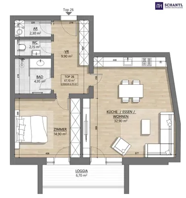 2-Zimmer-Wohnung kaufen in Wien – 67,1 m², € 565.400 – Bild 15 von 15