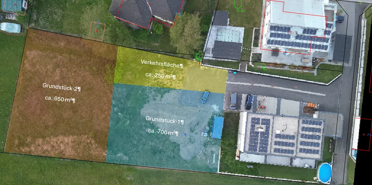 Baugrundstück mit unverbauter Aussicht nach Süden, 950m² - Ansicht 2