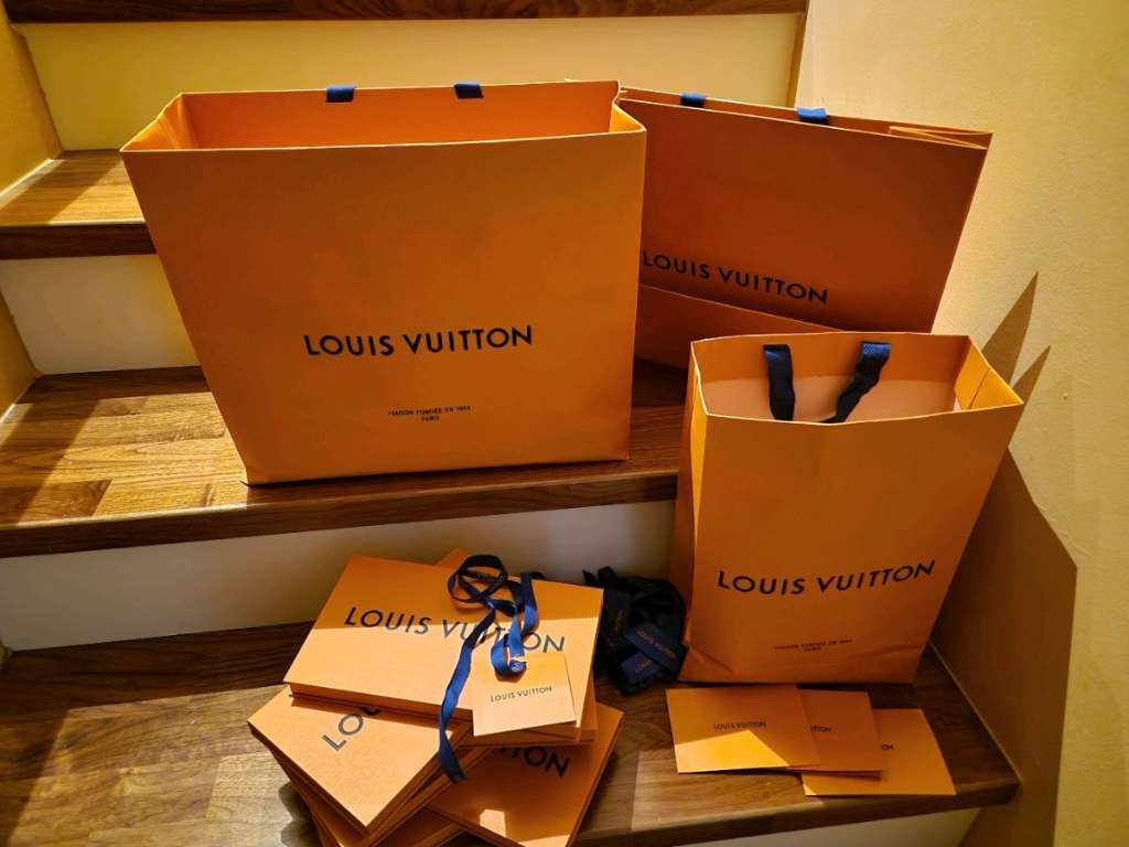 Authentic Louis Vuitton box and outlet shopping bag