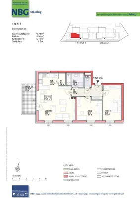 3-Zimmer-Wohnung mieten in Sankt Pölten Land – 76,78 m², € 795 – Bild 3 von 4