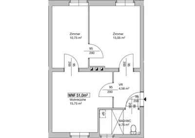 3-Zimmer-Wohnung mieten in Wiener Neustadt – 51 m², € 430 – Bild 5 von 5