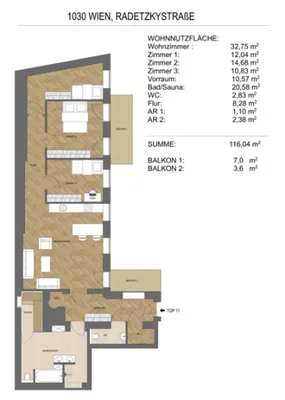 4-Zimmer-Wohnung kaufen in Wien – 118 m², € 899.000 – Bild 30 von 30