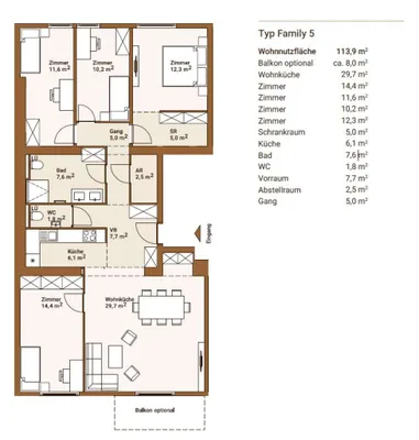 5-Zimmer-Wohnung kaufen in Wien – 114 m², € 571.000 – Bild 12 von 13