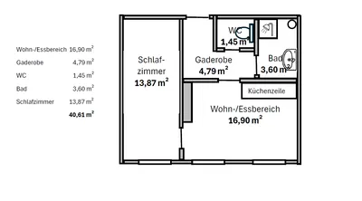 2-Zimmer-Wohnung kaufen in Graz – 40 m², € 119.000 – Bild 11 von 11