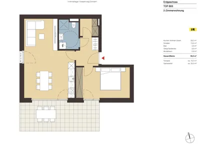 2-Zimmer-Wohnung kaufen in Dornbirn – 55 m², € 358.000 – Bild 4 von 4
