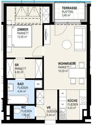 2-Zimmer-Wohnung mieten in Mistelbach – 54,16 m², € 997 – Bild 16 von 18