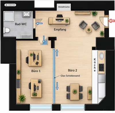 2-Zimmer-Gewerbeimmobilie mieten in Graz – 32 m², € 456 – Bild 1 von 9