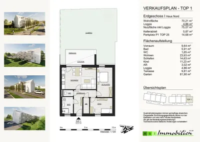 3-Zimmer-Wohnung mieten in Urfahr-Umgebung – 70,37 m², € 1.224 – Bild 2 von 19