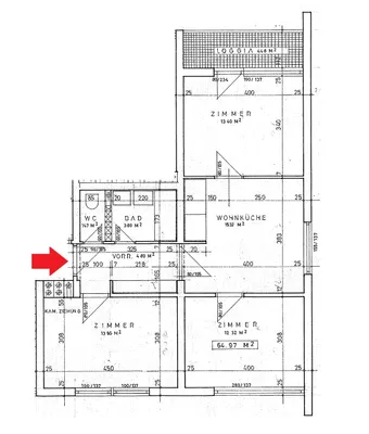 3-Zimmer-Wohnung mieten in Bruck-Mürzzuschlag – 64,9 m², € 520 – Bild 2 von 2