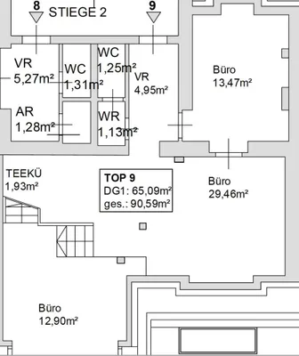 3-Zimmer-Gewerbeimmobilie mieten in Wien – 91 m², € 1.999 – Bild 13 von 14