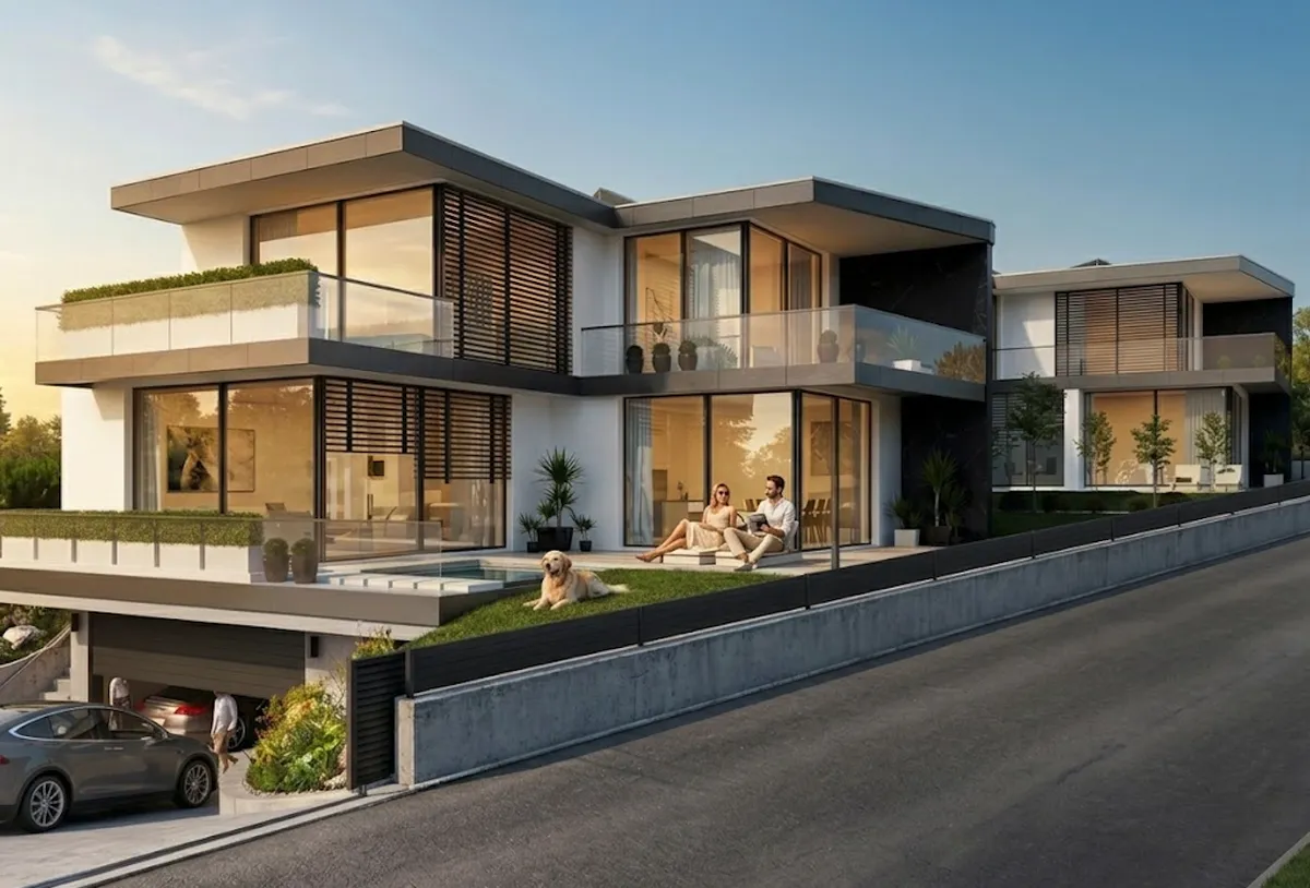 Architektenvilla zum Selbstgestalten — exklusiver Baugrund mit fertigem Projekt am Ruckerlberg - Поглед 2
