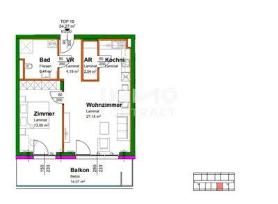 2-Zimmer-Wohnung kaufen in Krems an der Donau – 54 m², € 213.899 – Bild 4 von 7