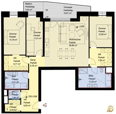 4-Zimmer-Wohnung kaufen in Wien – 126,79 m², € 949.000 – Bild 34 von 36