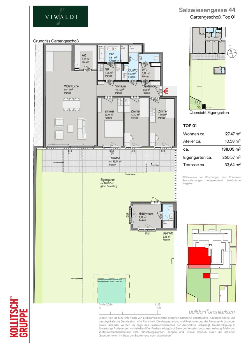 Wohnung – Wien, Oberbaumgarten, Baumgarten - Ansicht 2